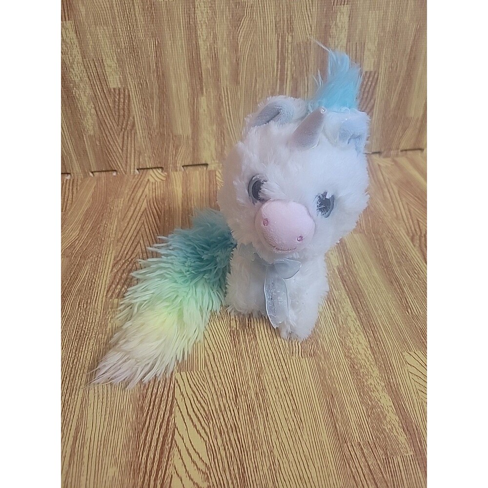 Medium Plush Unicorn Stuffed Animal, Rainbow Tail, Washable